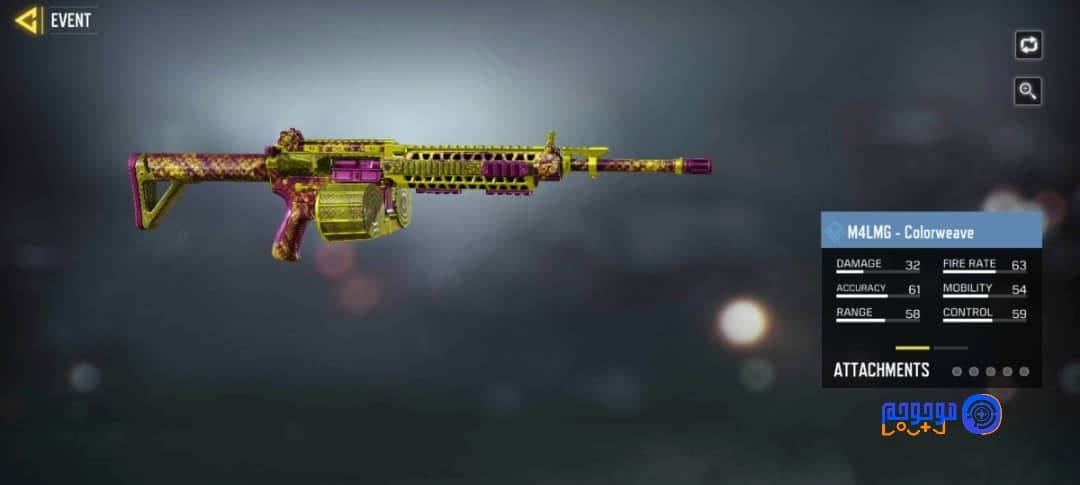 گرفتن M4LMG رایگان بسیار زیبای کالاف دیوتی موبایل